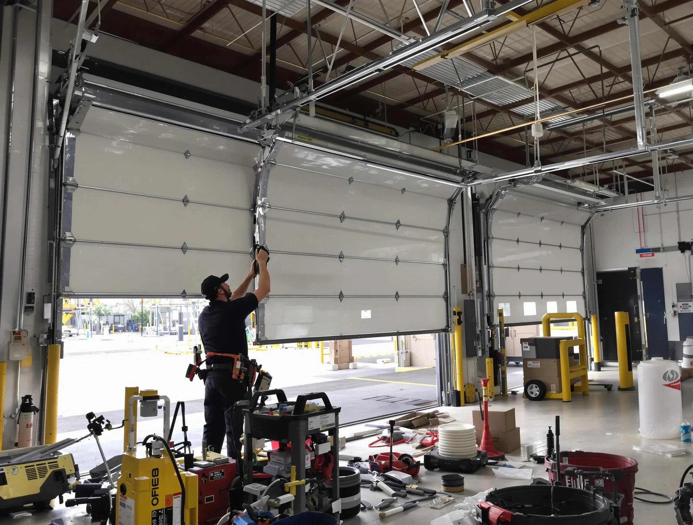 McCalla Garage Door Repair technician performing commercial garage door repair in McCalla