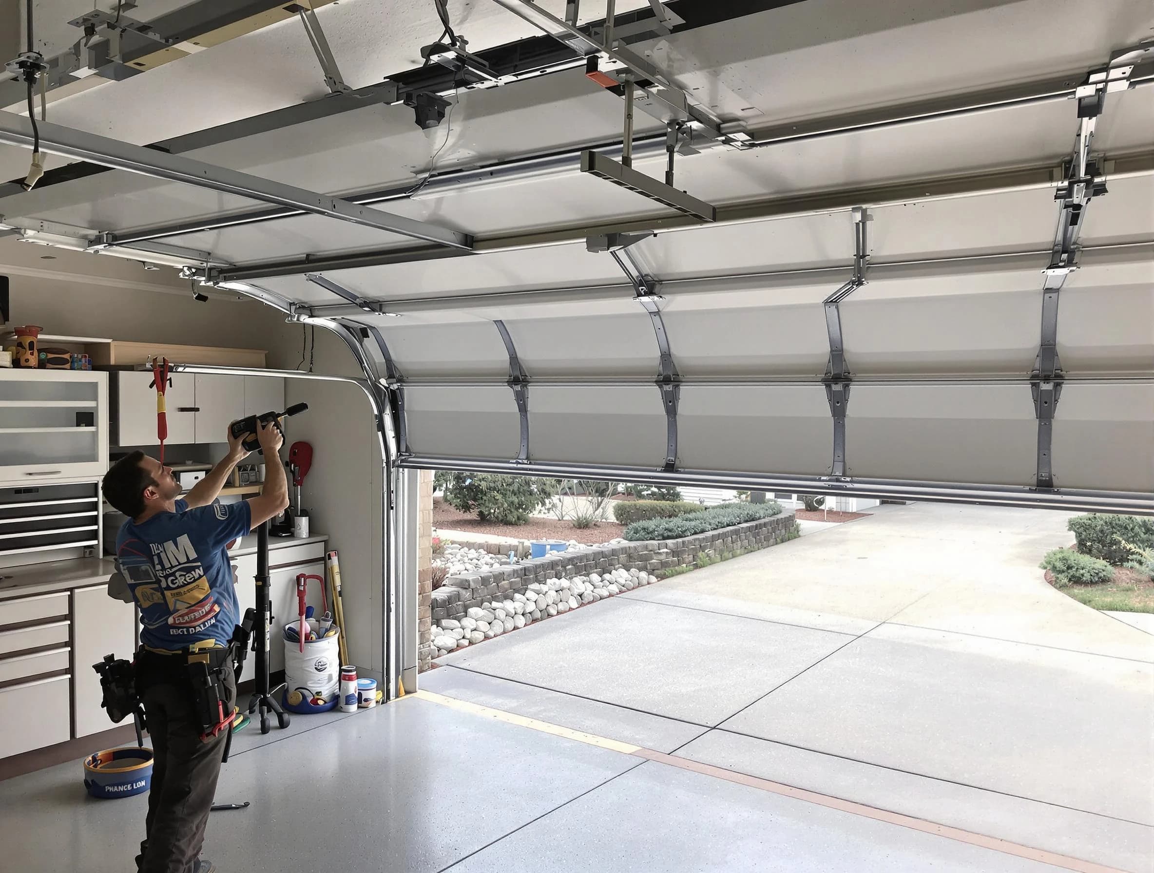 Garage door track repair service by McCalla Garage Door Repair in McCalla