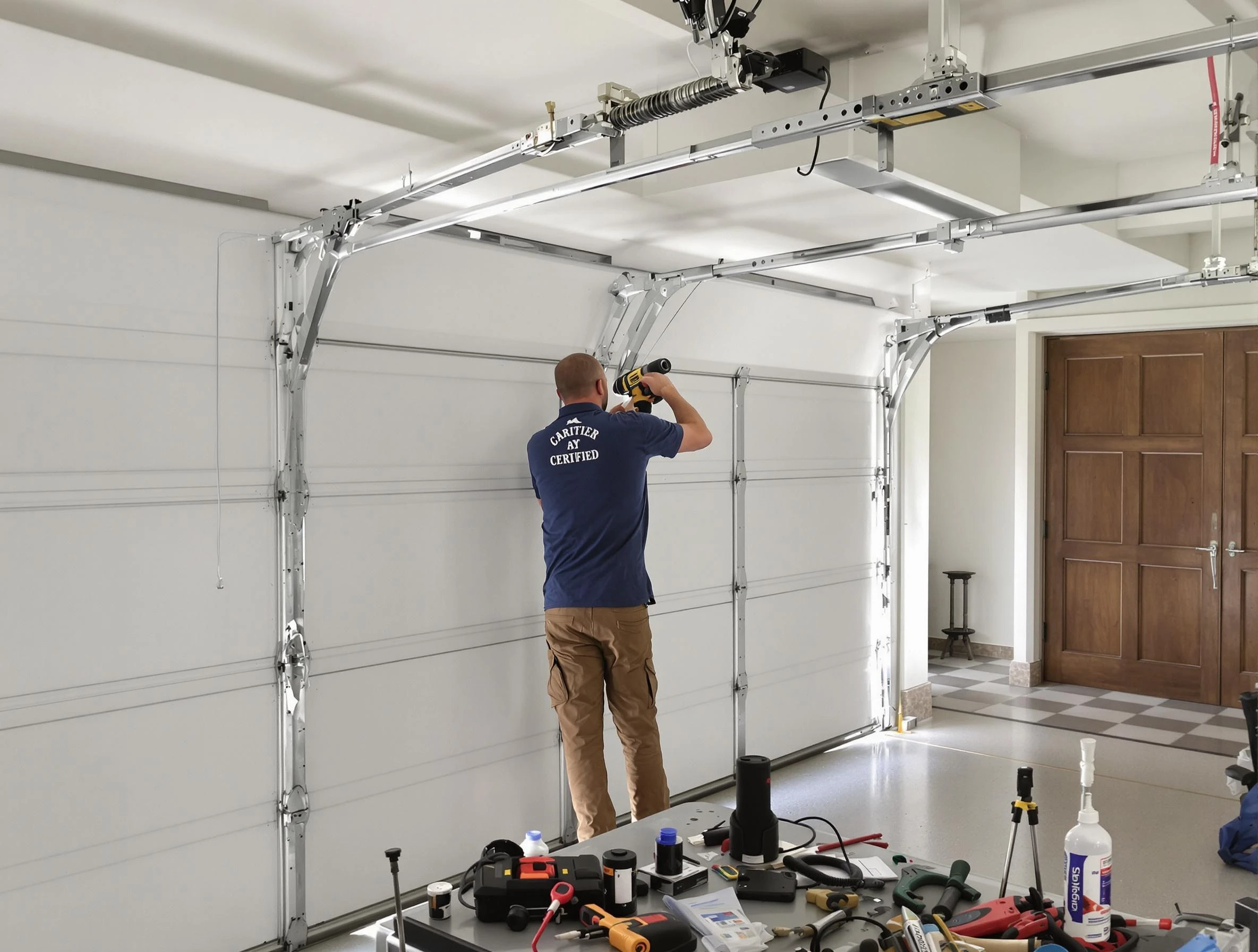 McCalla Garage Door Repair certified technician performing precision garage door repair in McCalla