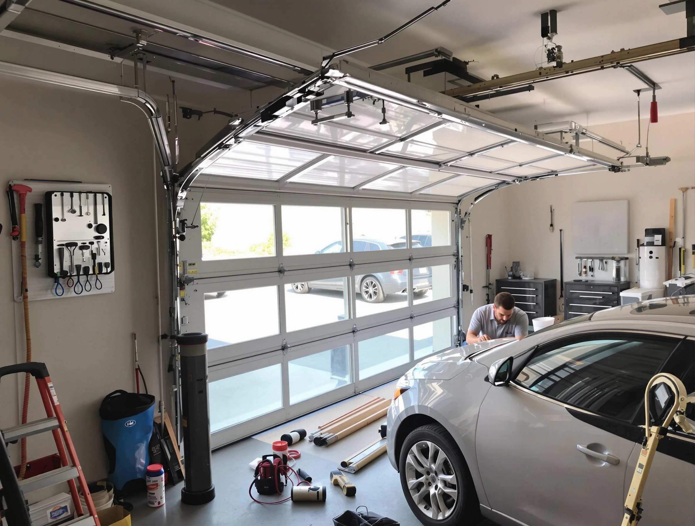 Garage door noise reduction service by McCalla Garage Door Repair in McCalla