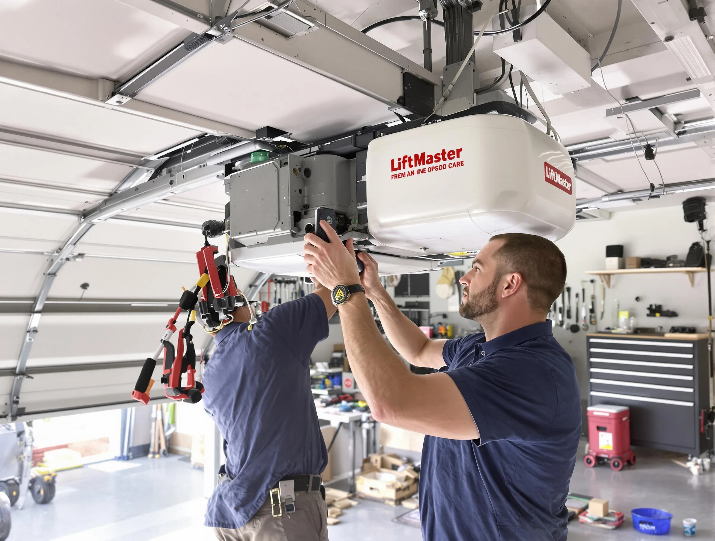 McCalla Garage Door Repair technician performing advanced diagnostics on garage opener in McCalla