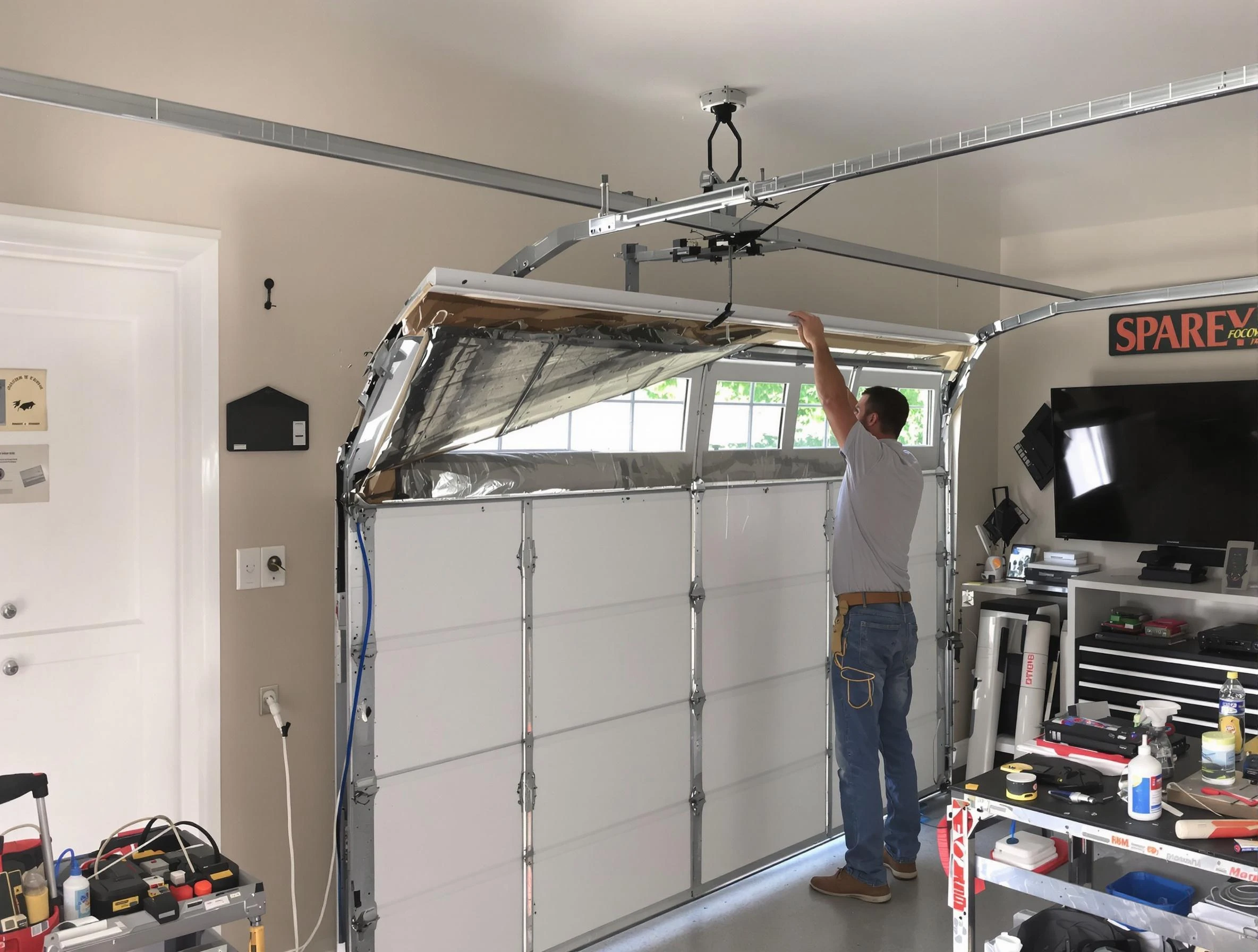 Garage door section replacement by McCalla Garage Door Repair in McCalla